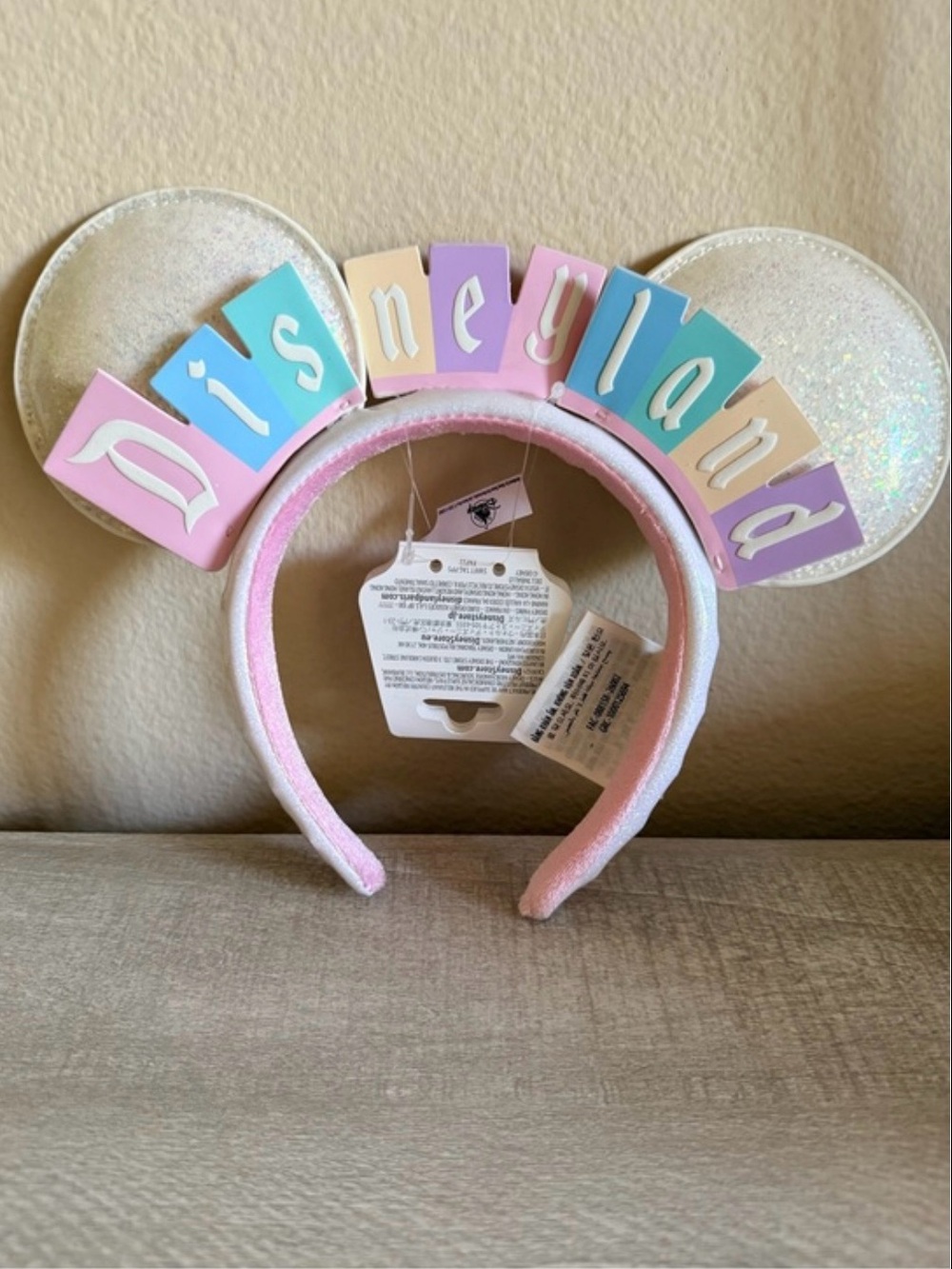 Disney Pastel Letter Ear Headband in Pink, Purple & Blue